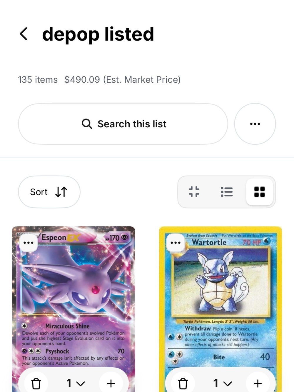 lot of 140+ cards selling on depop but i can sell here all together